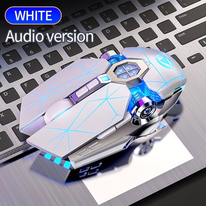 Silvery Carved Wired Mouse for E-Sports Gaming, Silent and Sound Chicken-Eating Mouse Macro for Desktops and Laptops NovaCart
