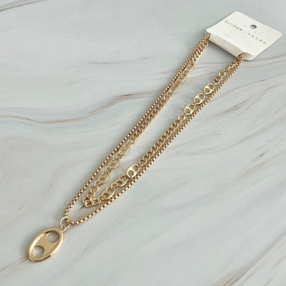 Button Charm Golden Necklace Set Shop Style & More | Fresh Looks, Everyday Deals & Free Shipping