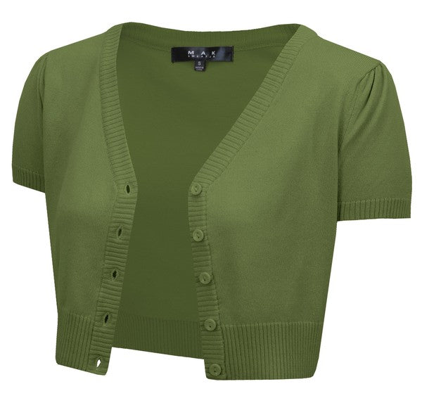 Cropped Bolero Knit Sweater Cardigan Short Sleeve Shop Style & More | Fresh Looks, Everyday Deals & Free Shipping