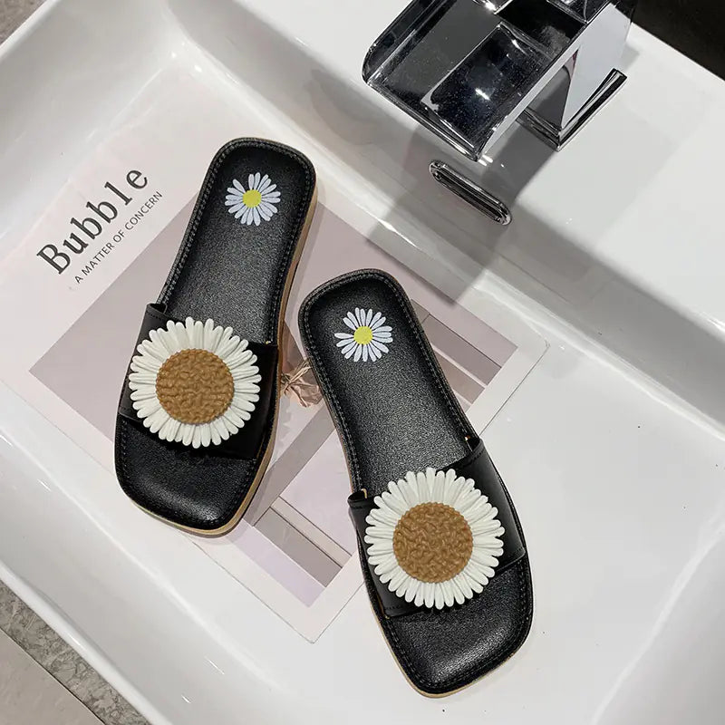 Women's Outdoor Non-Slip Daisy Slide Sandals