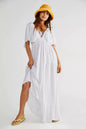 Casual Fashion V-Neck Maxi Dress for Summer