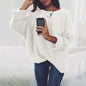 Women's Solid Color Round Neck Sweater Top