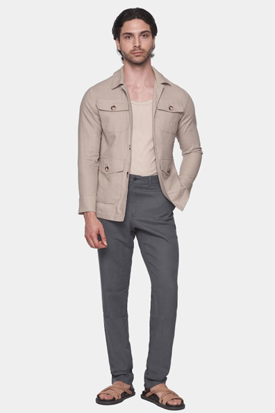 The Slim Safari Coat (Natural) Bright Moons