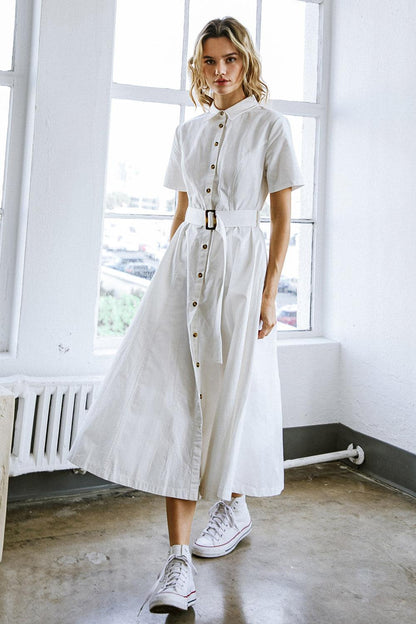 LUCKY ME WOVEN MIDI DRESS Flying Tomato