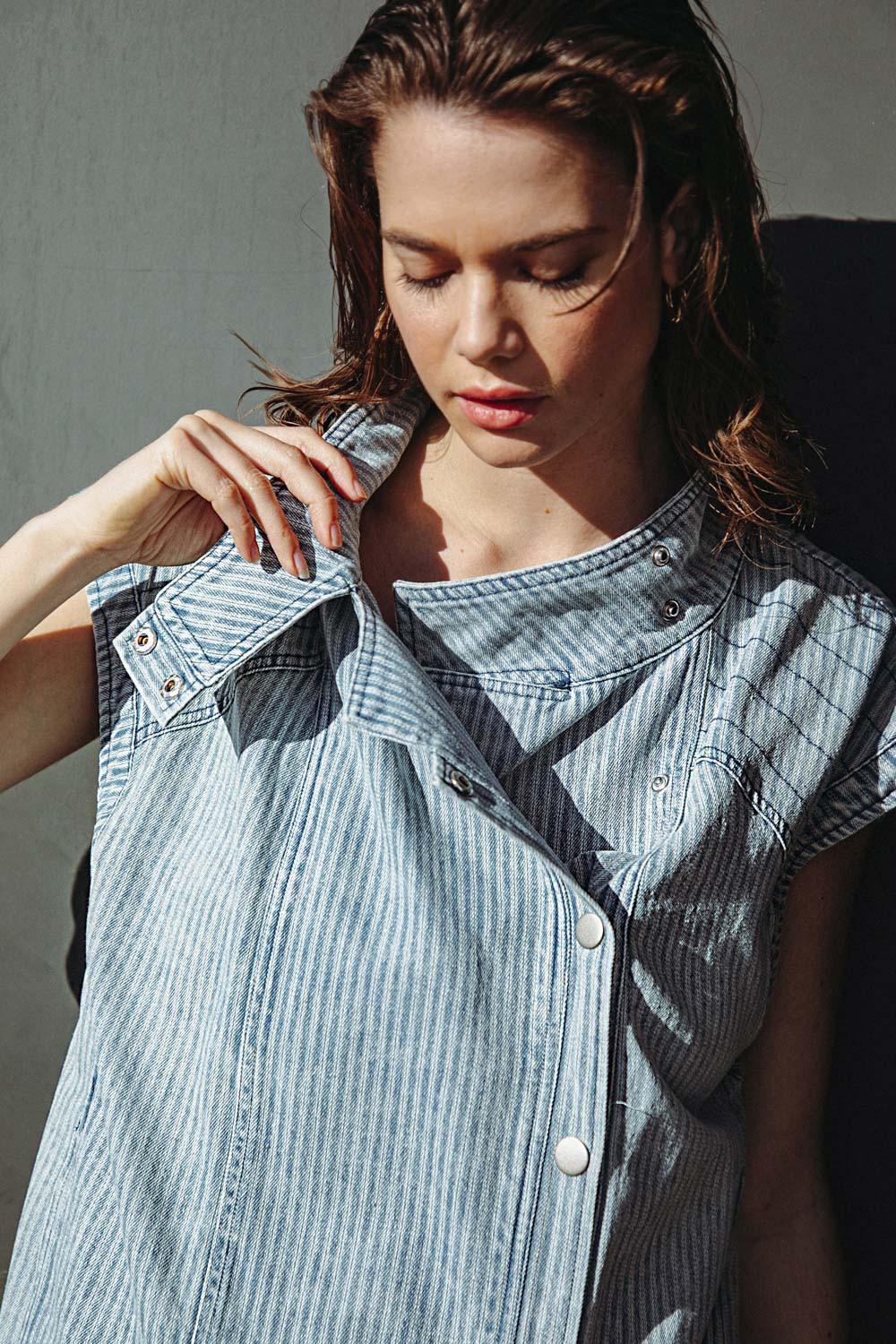 LATE SUMMER NIGHTS DENIM VEST Flying Tomato