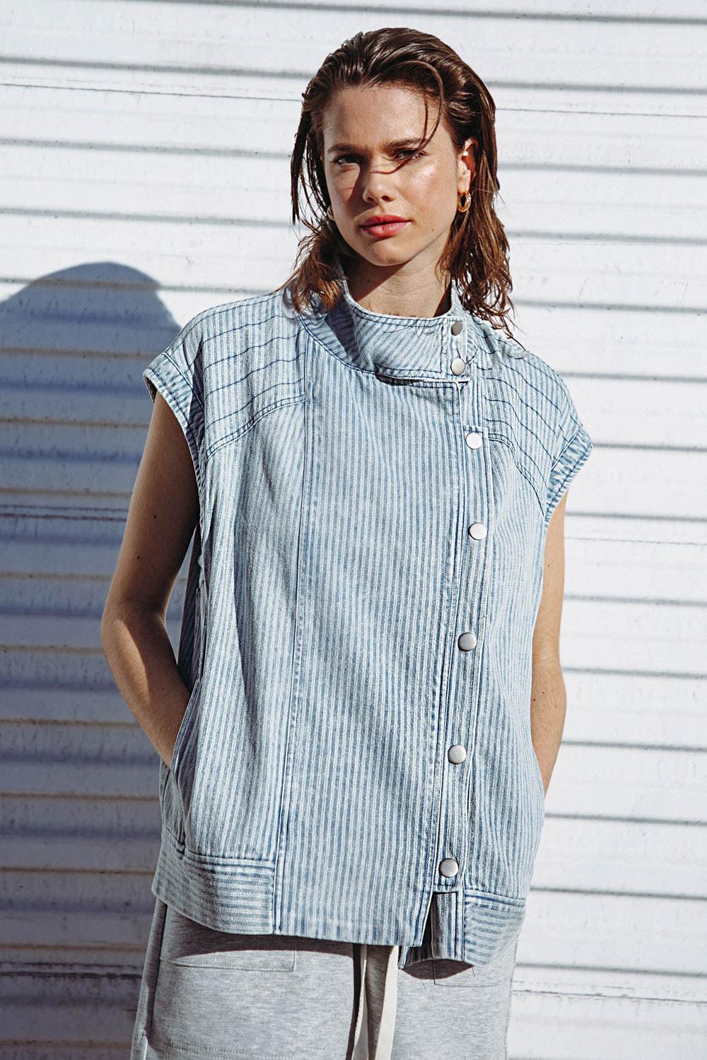 LATE SUMMER NIGHTS DENIM VEST Flying Tomato