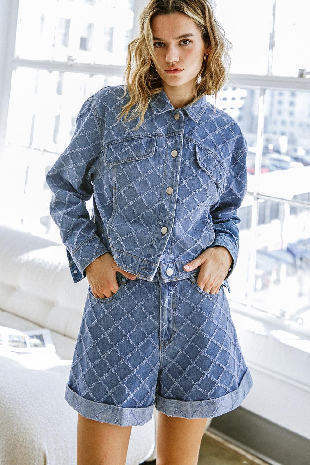 MEET ME THERE DENIM SHORT Flying Tomato