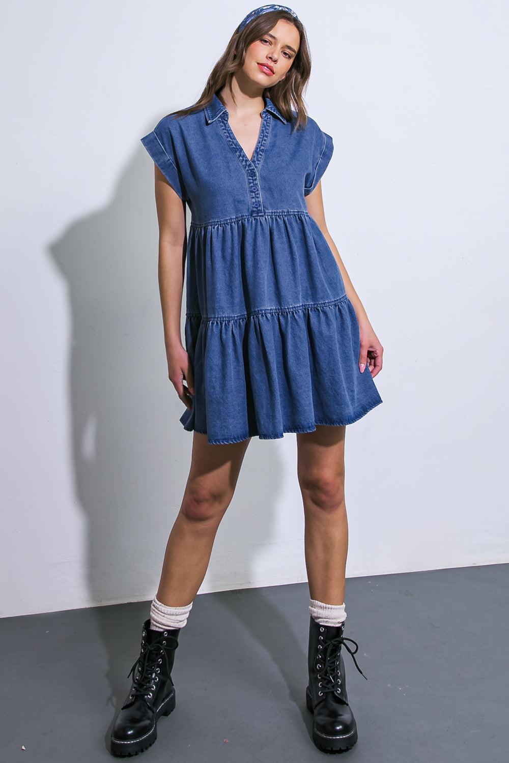 JUST THE BEGINNING TWILL MINI DRESS Flying Tomato