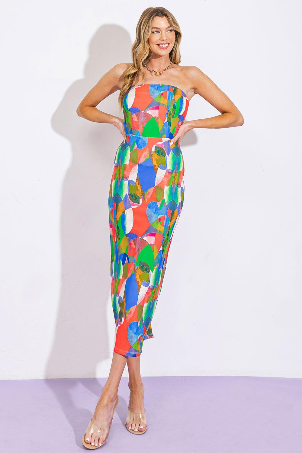 DANCING DIVA PONTI TUBE DRESS Flying Tomato