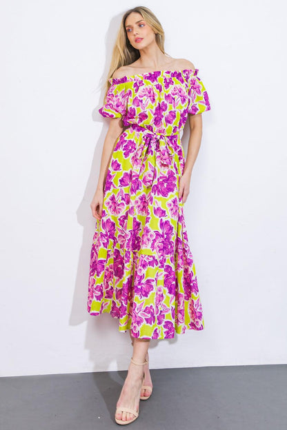 I'M IN CHARGE WOVEN MIDI DRESS Flying Tomato