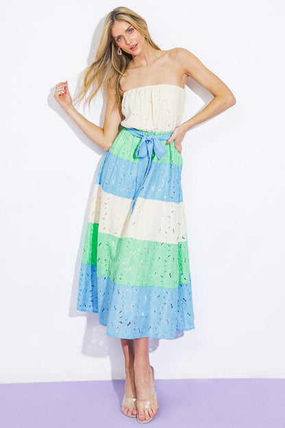 TAKE ME TO CABO WOVEN MIDI DRESS Flying Tomato