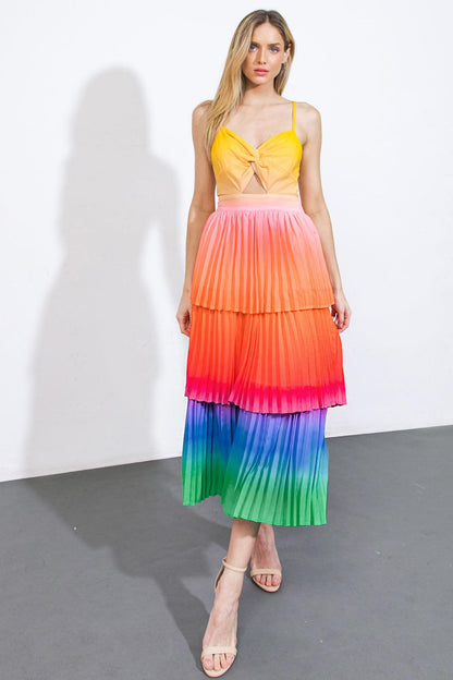 SEEING YOU AGAIN WOVEN MIDI DRESS Flying Tomato