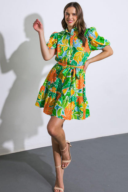 END GAME WOVEN MINI DRESS Flying Tomato
