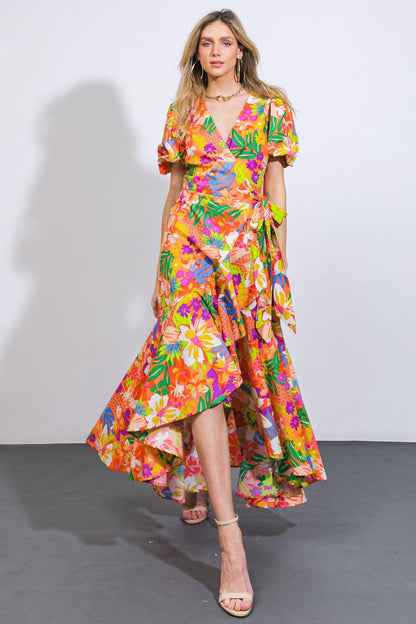 GARDEN OF LIFE WOVEN MIDI DRESS Flying Tomato
