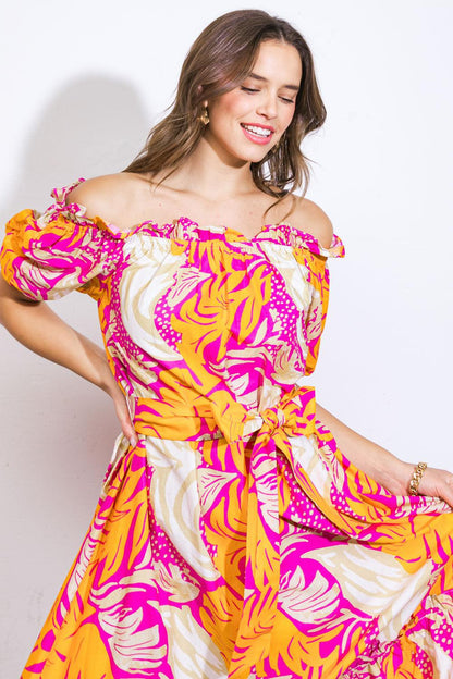 SCENIC OUTINGS WOVEN MINI DRESS Flying Tomato