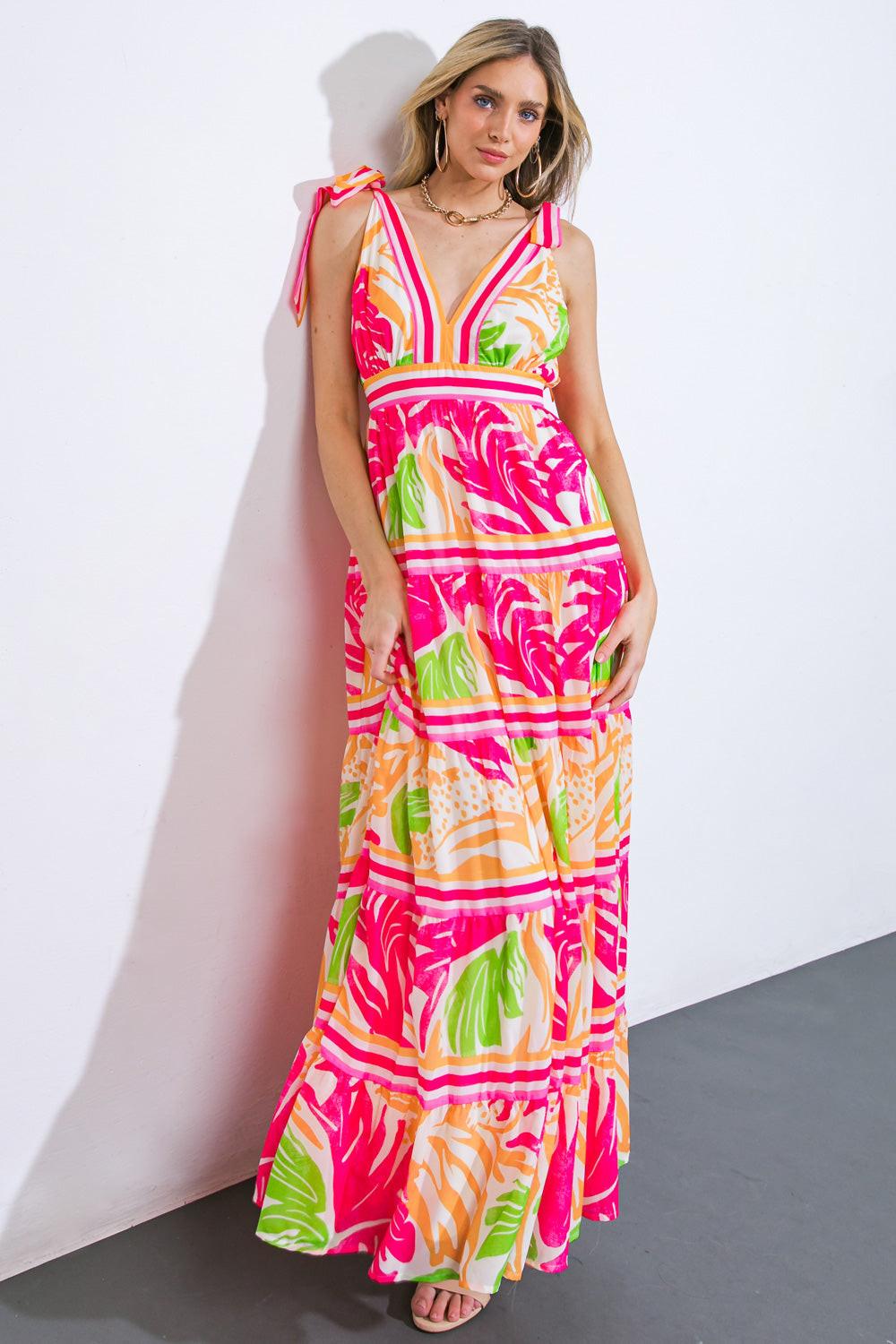 TAKE THE TRAILS WOVEN MAXI DRESS Flying Tomato