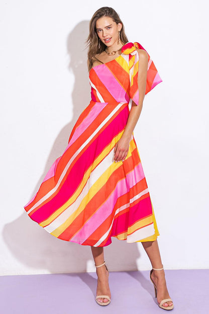SWEETEN THE DAY WOVEN MIDI DRESS Flying Tomato