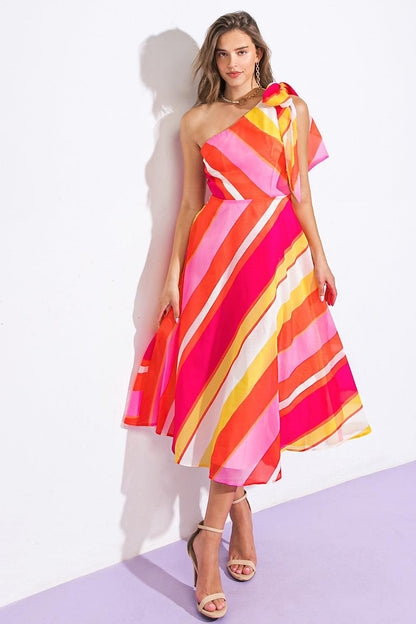 SWEETEN THE DAY WOVEN MIDI DRESS Flying Tomato