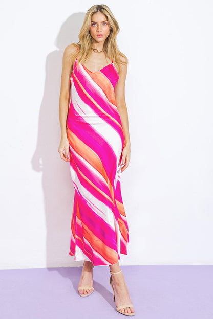 SPRING FLING WOVEN MIDI DRESS Flying Tomato