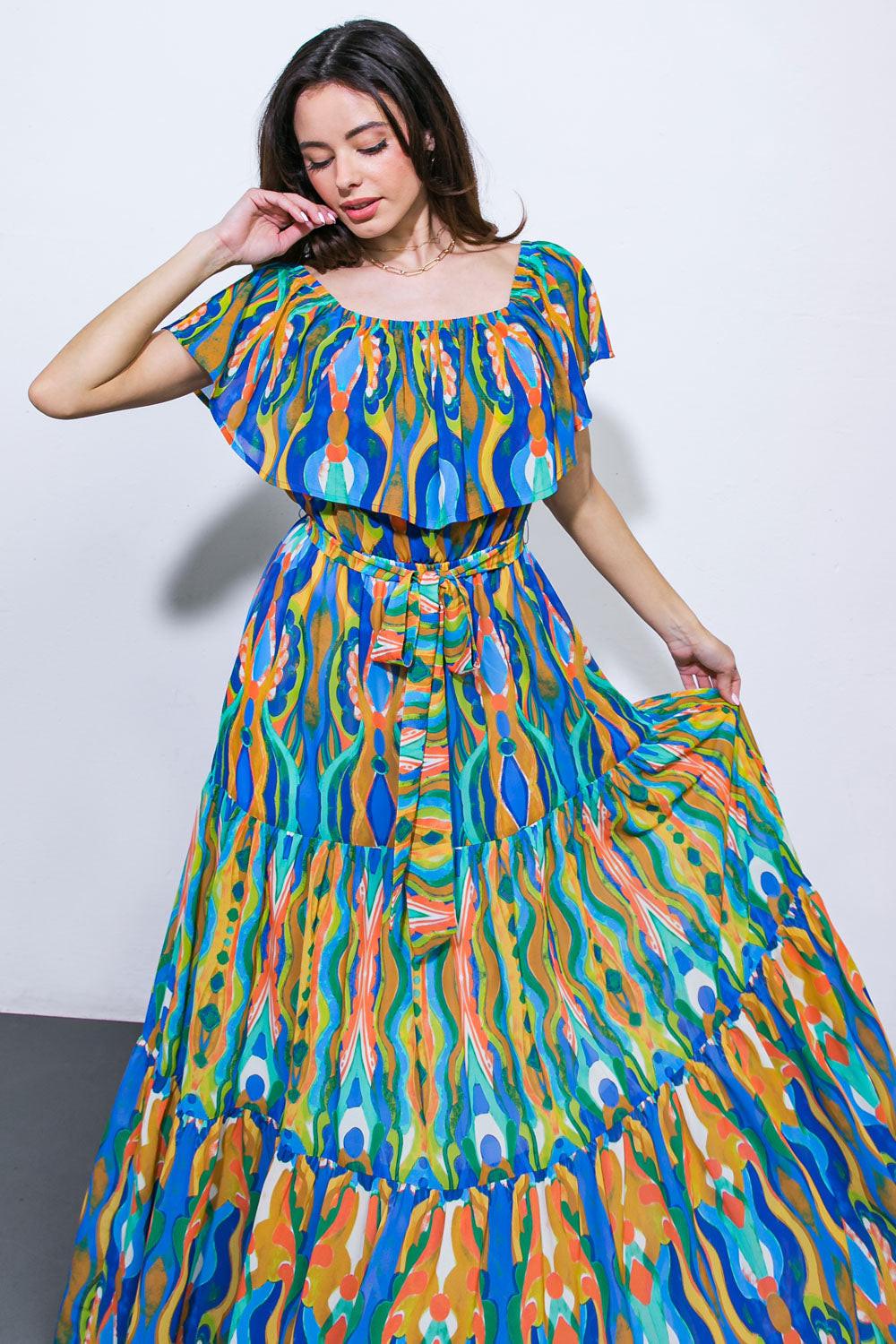 DARE TO BE YOU WOVEN MAXI DRESS Flying Tomato