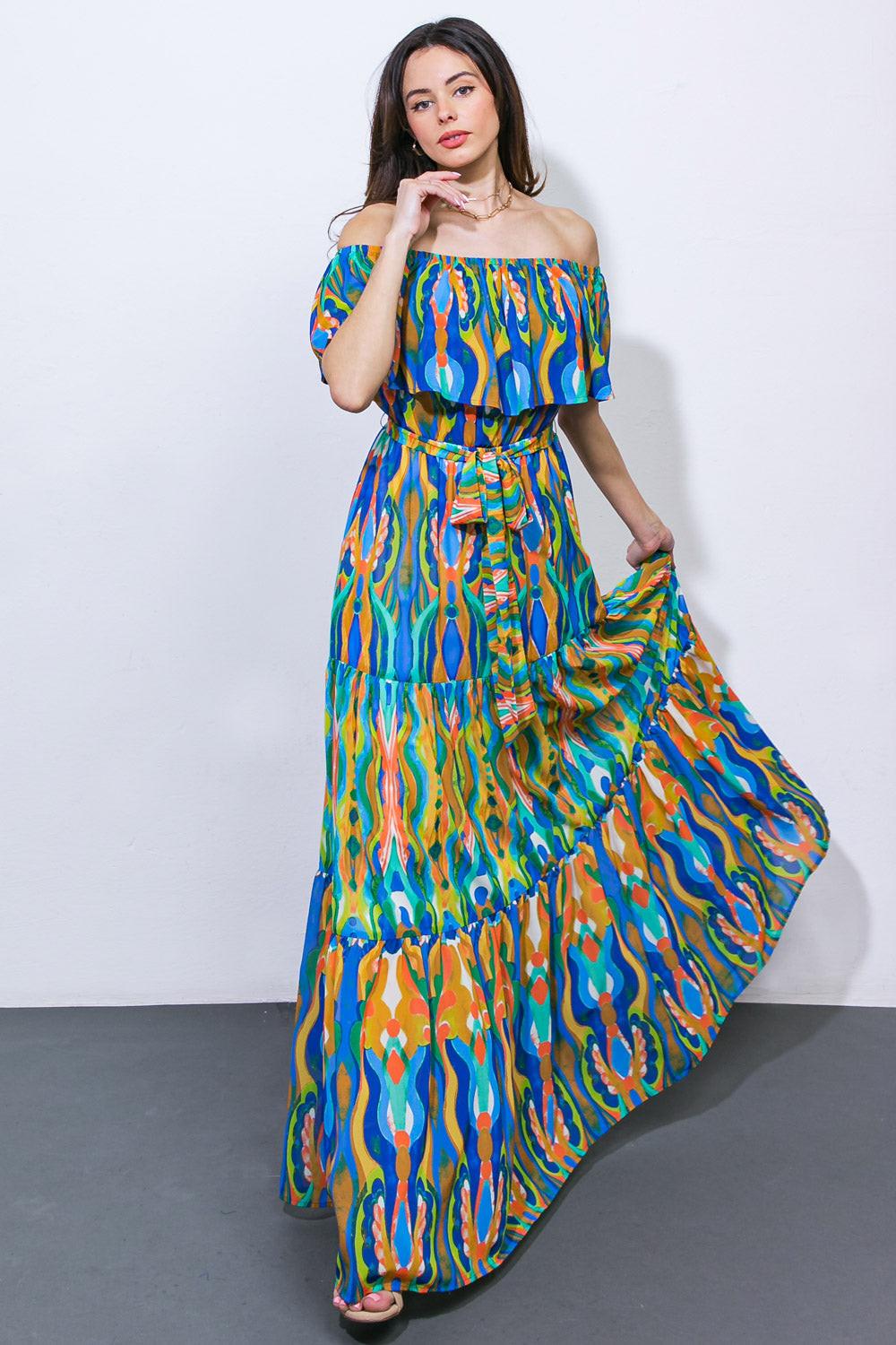 DARE TO BE YOU WOVEN MAXI DRESS Flying Tomato