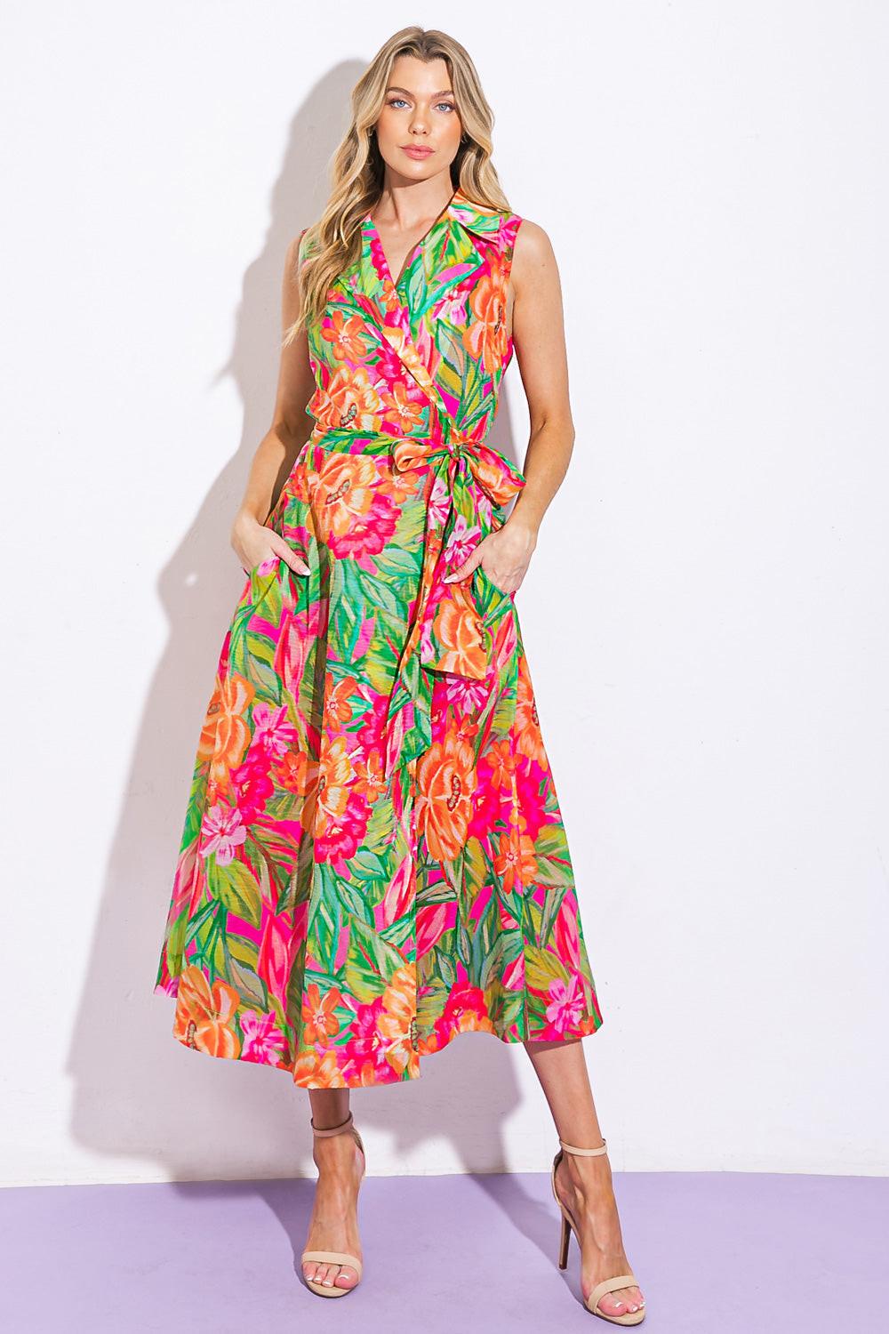 EVERYDAY DREAMS WOVEN MIDI DRESS Flying Tomato
