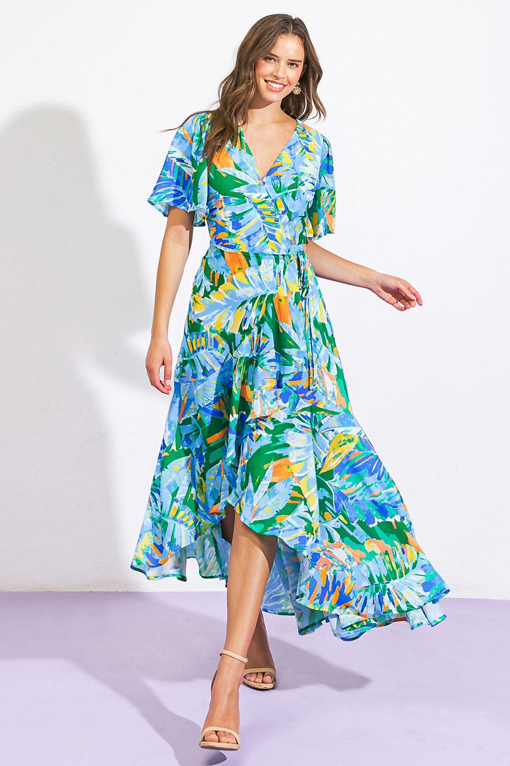 UNEXPECTED SURPRISE WOVEN HI-LO DRESS Flying Tomato