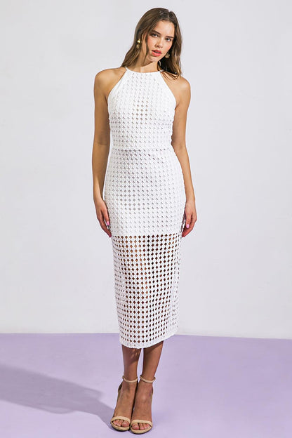 THANKFUL SOUL WOVEN MIDI DRESS Flying Tomato