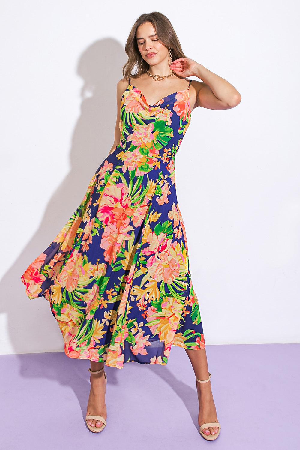 SWEETEST SOUL WOVEN MIDI DRESS Flying Tomato