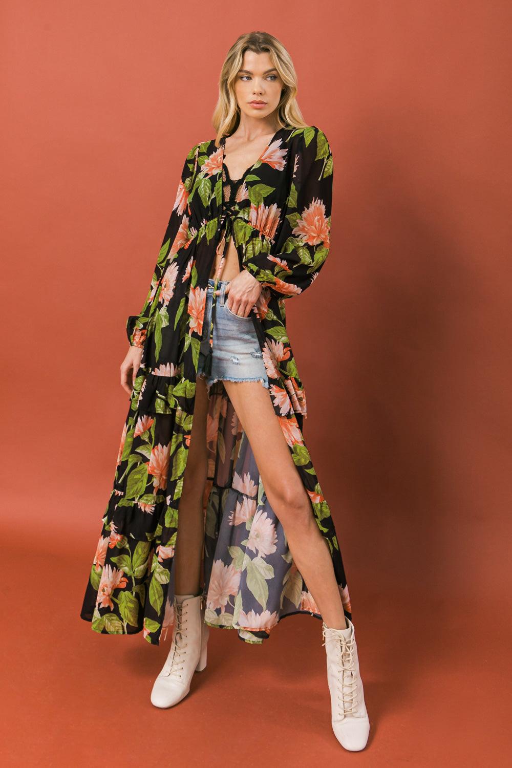 BEIN WITH THE BASICS WOVEN MAXI COVER UP Flying Tomato