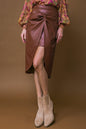 CHOOSE US LEATHER MIDI SKIRT Flying Tomato