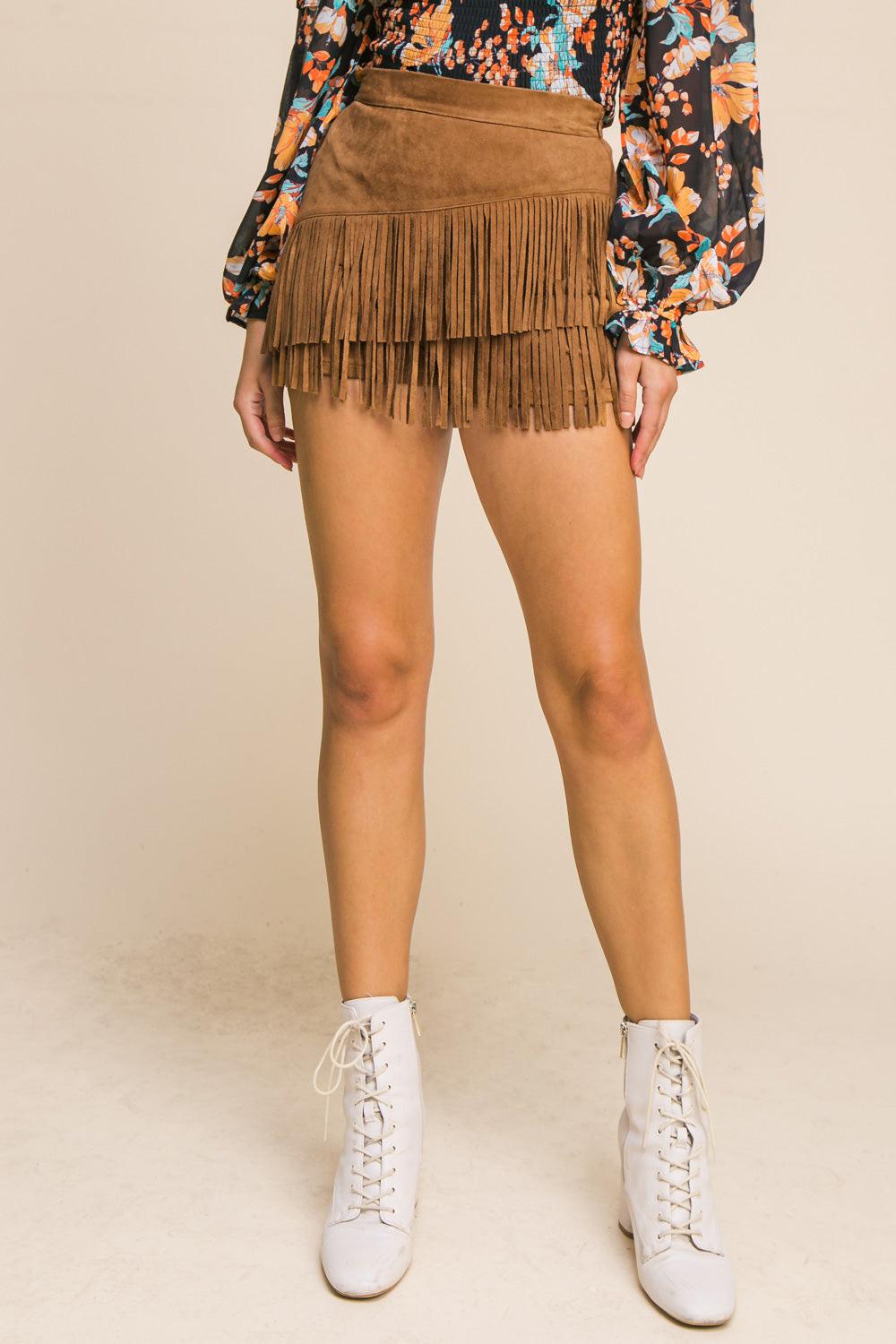 MAKE SOME PLANS SUEDE SKORT Flying Tomato