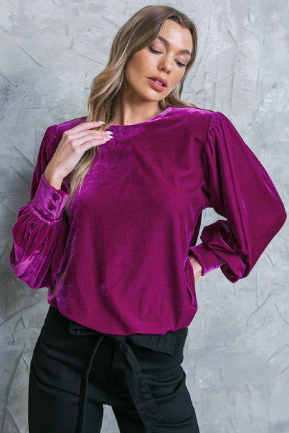 IT'S YOUR TIME VELVET TOP Flying Tomato