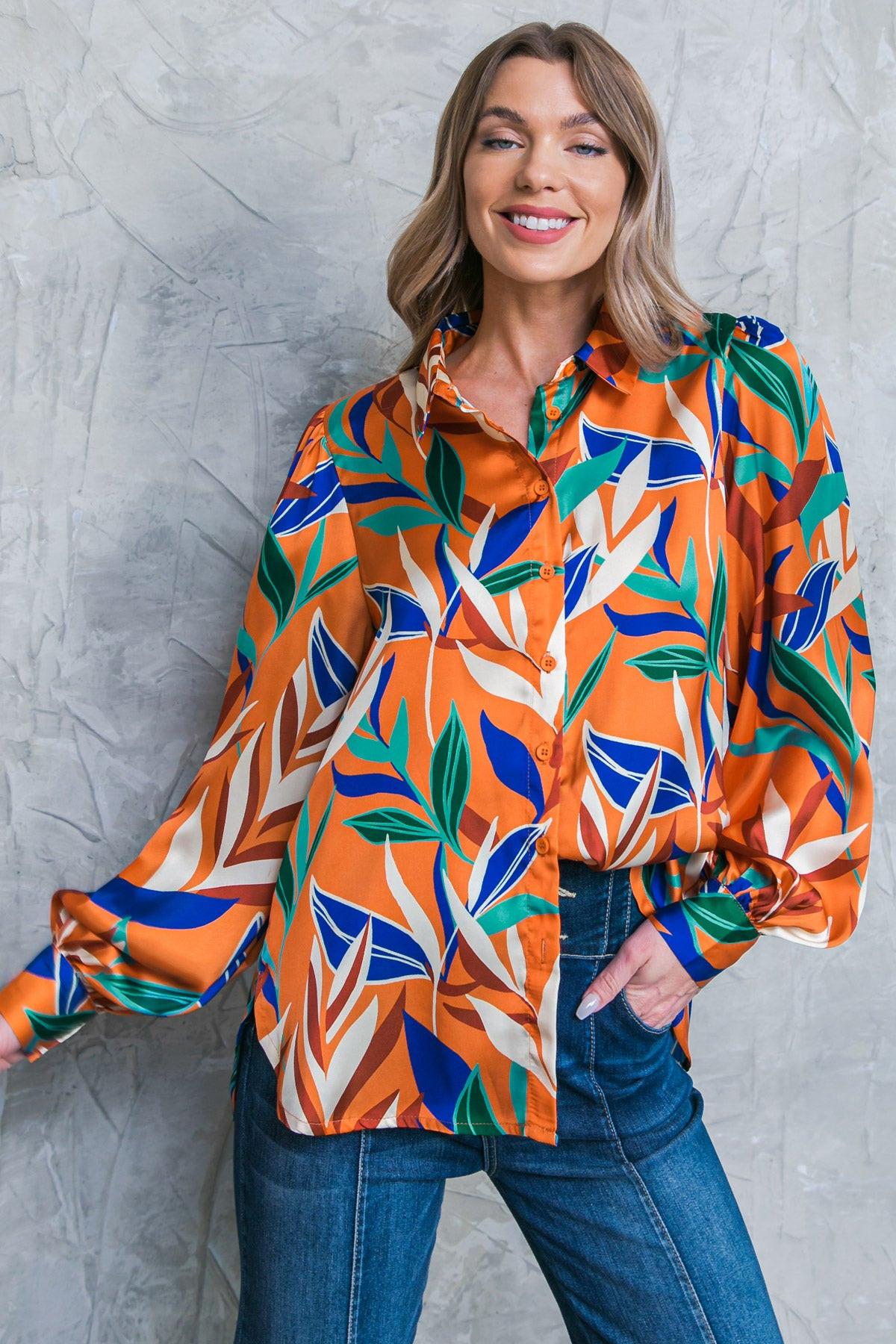 FEELS LIKE FALL WOVEN TOP Flying Tomato