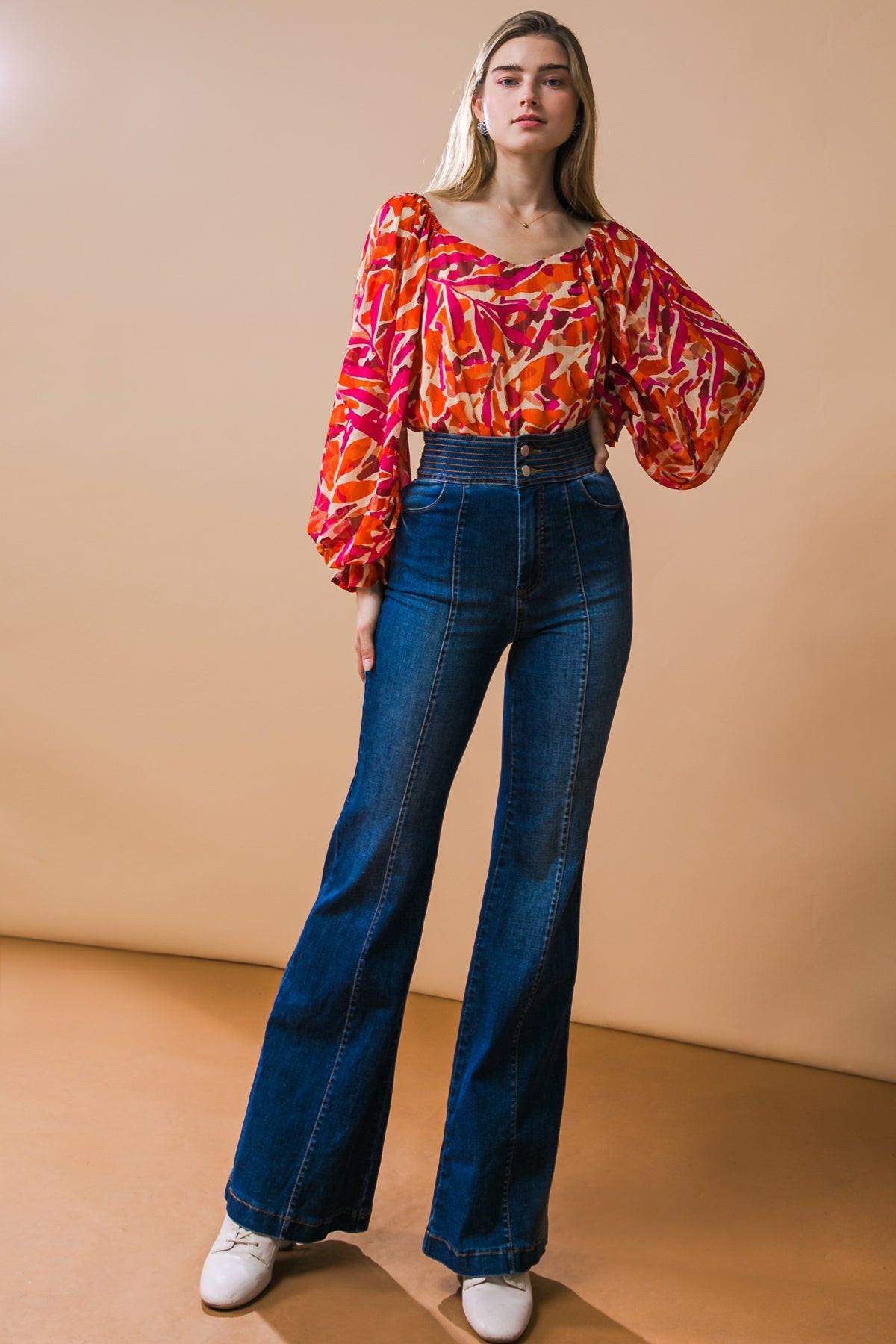 DESIRABLE STYLE WOVEN TOP Flying Tomato