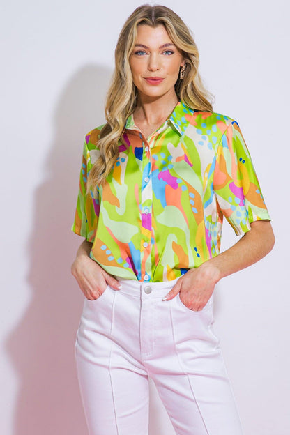 UP FOR ANYTHING WOVEN TOP Flying Tomato
