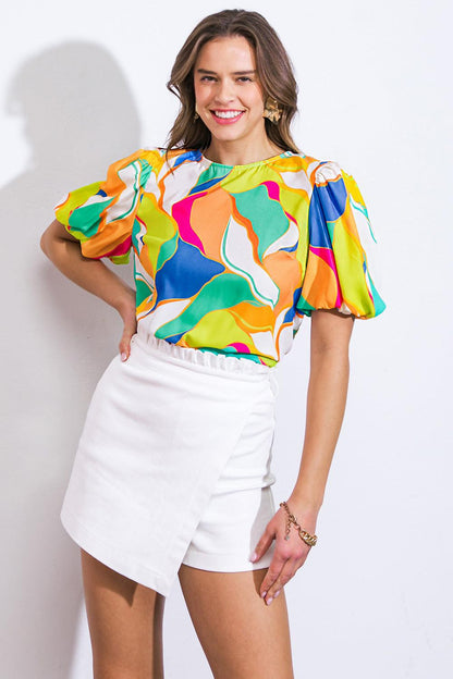 COASTAL VIBES WOVEN TOP Flying Tomato
