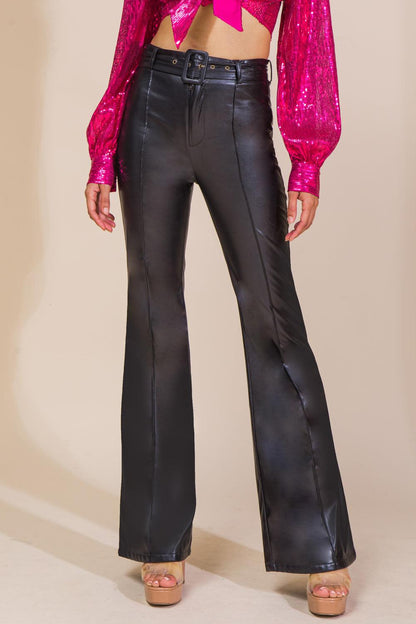 HOPE YOU KNOW FAUX LEATHER PANTS Flying Tomato