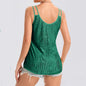 Sequin V-Neck Camisole – Rhinestone Strap Sparkly Top FitiqueFit