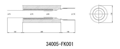 HKS Universal Stainless Hi Power 170mm Titanium Muffler FR SPORT
