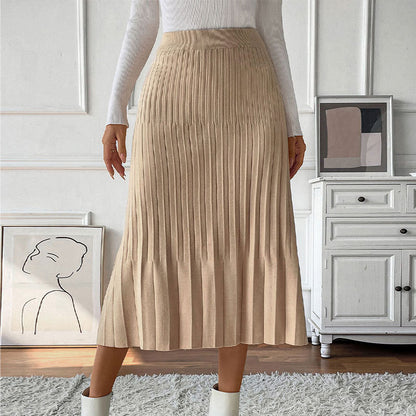 New Pure Color All-matching Slim Fit Women's Skirt Grayceful LLC