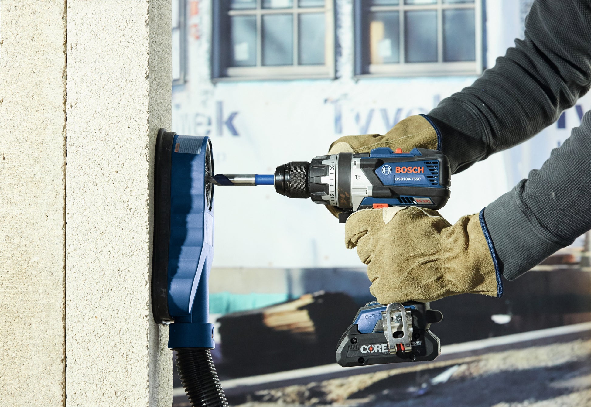 BOSCH GSB18V-755CN 18V EC Brushless Connected-Ready Brute Tough 1/2 In. Hammer Drill/Driver (Bare Tool) VM Hardware