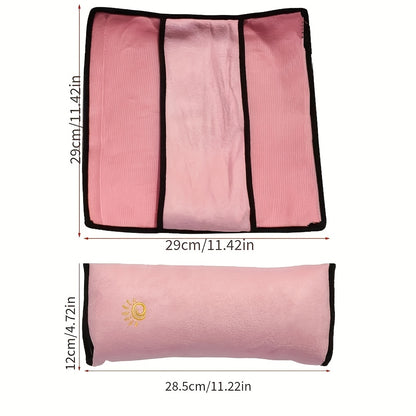 1pc Car Automotive Seat Belt Cover Shoulder Cover Seat Belt Holder Cute Lengthened And Thickened Plush Safety Belt Shoulder Cover, Car Safety Shoulder Guard, Seat Belt Adjustment Retainer, Anti-Strangle Neck Seat Belt NovaCart