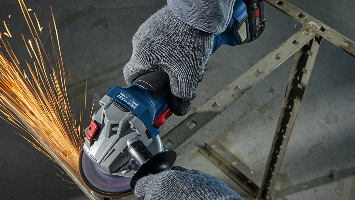 BOSCH GWS18V-8N 18V Brushless 4-1/2 In. Angle Grinder with Slide Switch (Bare Tool) VM Hardware