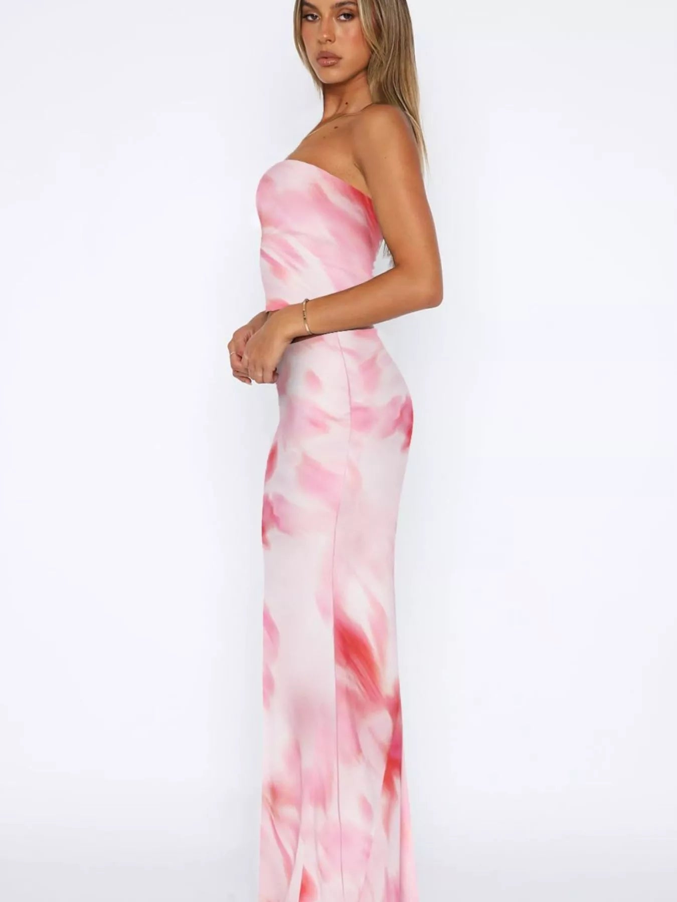 Printed Tube Top and Skirt Set New Era Fashion LLc