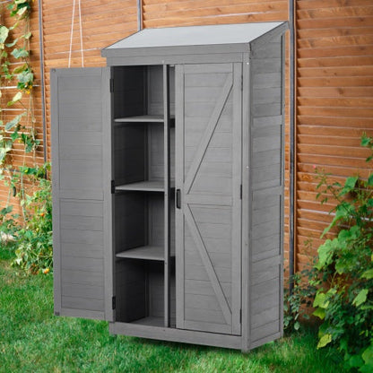 Outdoor Lockers  Metal Tops, Garden Storage Sheds, Outdoor Wood High Canopy For Patio Patio Terraces New Era Fashion LLc