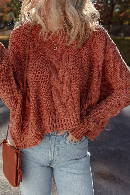 Textured Chunky Knit Long Sleeve Sweater Shop Style & More | Fresh Looks, Everyday Deals & Free Shipping