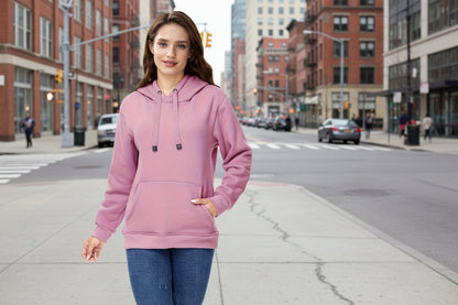 🖤 Women’s Winter Velvet Hoodie — Solid Color Warm Sweatshirt FitiqueFit