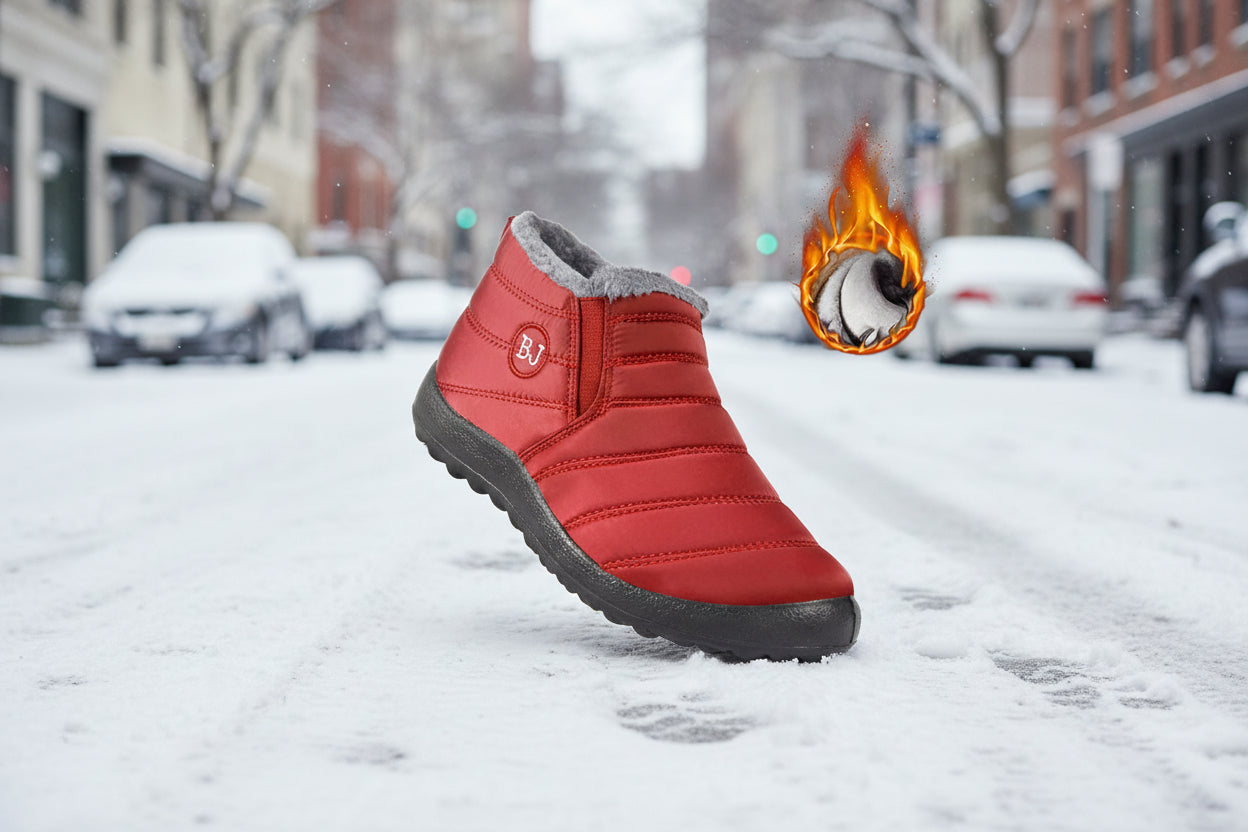 Women’s Warm Padded Lightweight Cotton Boots – Cozy Winter Non-Slip Outdoor Ankle Boots FitiqueFit