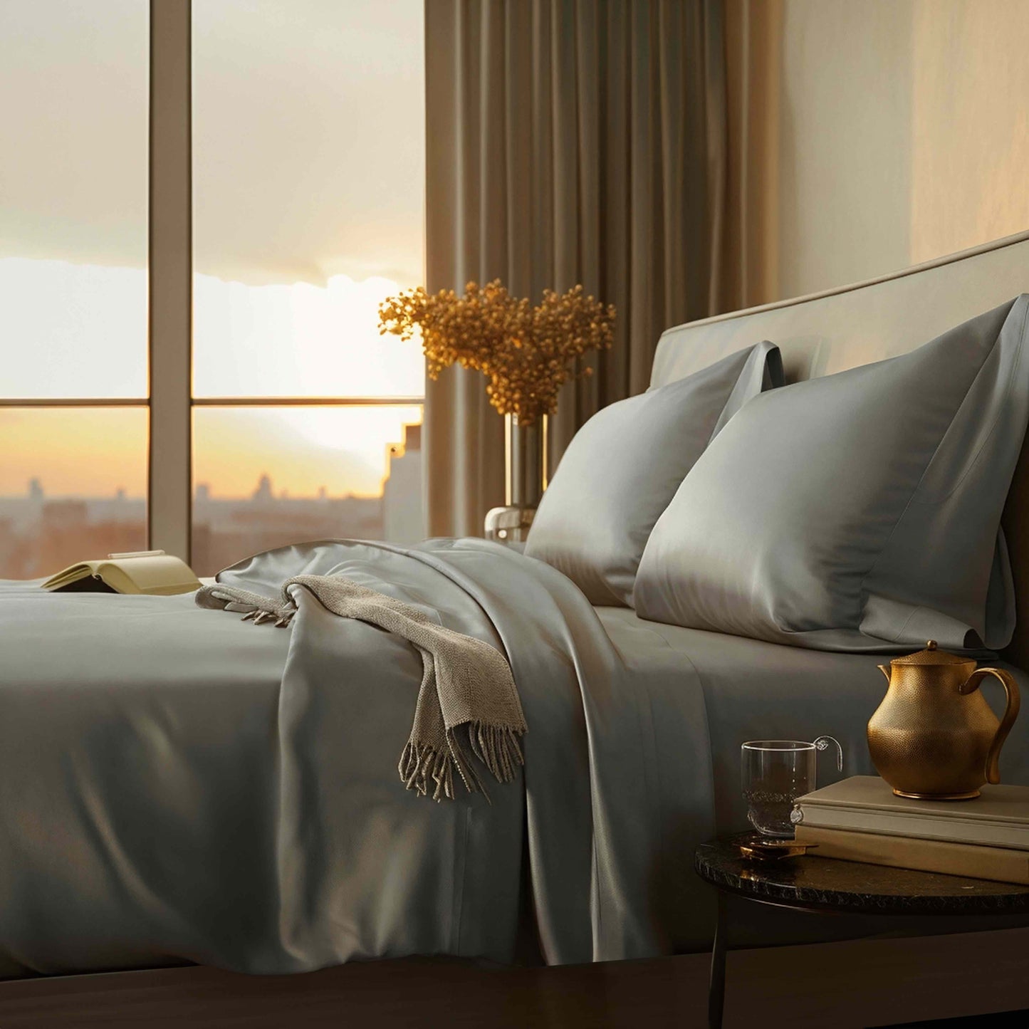 Luxe Australian Sateen Pillowcase Set Italic